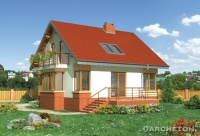 Projekt domu murowanego, wolnostojącego, niepodpiwniczonego