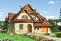 Projekt domu murowanego, wolnostojącego, niepodpiwniczonego Projekt domu murowanego, wolnostojącego, niepodpiwniczonego
