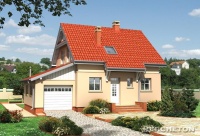 Projekt domu murowanego, wolnostojącego, niepodpiwniczonego