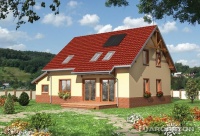 Projekt domu murowanego, wolnostojącego, niepodpiwniczonego Projekt domu murowanego, wolnostojącego, niepodpiwniczonego
