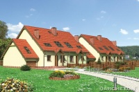 Projekt domu murowanego, niepodpiwniczonego Projekt domu murowanego, niepodpiwniczonego