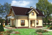 Projekt domu murowanego, wolnostojącego, niepodpiwniczonego