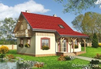Projekt domu murowanego, wolnostojącego, niepodpiwniczonego