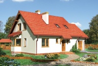 Projekt domu murowanego, wolnostojącego