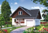 Projekt domu murowanego, wolnostojącego, niepodpiwniczonego
