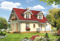 Projekt domu murowanego, wolnostojącego, niepodpiwniczonego
