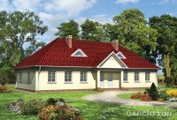Projekt domu murowanego, wolnostojącego, niepodpiwniczonego Projekt domu murowanego, wolnostojącego, niepodpiwniczonego