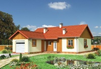 Projekt domu murowanego, wolnostojącego, niepodpiwniczonego Projekt domu murowanego, wolnostojącego, niepodpiwniczonego