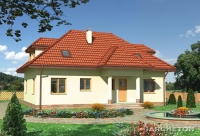 Projekt domu murowanego, wolnostojącego, niepodpiwniczonego Projekt domu murowanego, wolnostojącego, niepodpiwniczonego