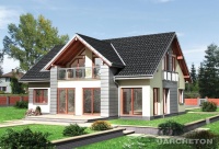 Projekt domu murowanego, wolnostojącego, niepodpiwniczonego Projekt domu murowanego, wolnostojącego, niepodpiwniczonego