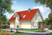 Projekt domu murowanego, wolnostojącego, niepodpiwniczonego Projekt domu murowanego, wolnostojącego, niepodpiwniczonego