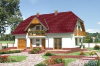 Projekt domu murowanego, wolnostojącego, niepodpiwniczonego Projekt domu murowanego, wolnostojącego, niepodpiwniczonego