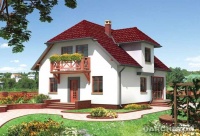 Projekt domu murowanego, wolnostojącego, niepodpiwniczonego Projekt domu murowanego, wolnostojącego, niepodpiwniczonego