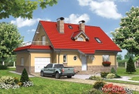 Projekt domu murowanego, wolnostojącego, niepodpiwniczonego Projekt domu murowanego, wolnostojącego, niepodpiwniczonego