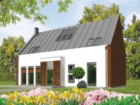 Projekt domu z poddaszem, dla odważnych Projekt domu z poddaszem, dla odważnych