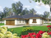Projekt domu parterowego, tradycyjnego Projekt domu parterowego, tradycyjnego