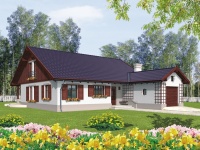 Projekt domu parterowego, tradycyjnego Projekt domu parterowego, tradycyjnego