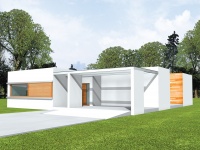 Projekt domu parterowego, dla odważnych Projekt domu parterowego, dla odważnych