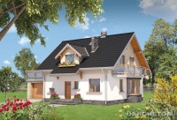 Projekt domu murowanego, wolnostojącego, niepodpiwniczonego