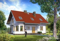 Projekt domu murowanego, wolnostojącego, niepodpiwniczonego