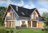 Projekt domu murowanego, wolnostojącego, niepodpiwniczonego