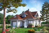 Projekt domu murowanego, wolnostojącego, niepodpiwniczonego