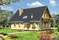 Projekt domu murowanego, wolnostojącego, niepodpiwniczonego