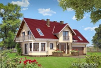 Projekt domu murowanego, wolnostojącego, niepodpiwniczonego