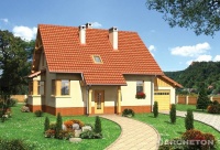 Projekt domu murowanego, wolnostojącego, niepodpiwniczonego Projekt domu murowanego, wolnostojącego, niepodpiwniczonego