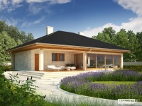 Projekt domu parterowego, tradycyjnego Projekt domu parterowego, tradycyjnego