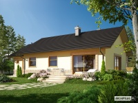 Projekt domu parterowego, tradycyjnego Projekt domu parterowego, tradycyjnego