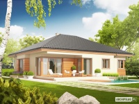 Projekt domu parterowego, tradycyjnego Projekt domu parterowego, tradycyjnego