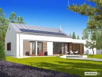 Projekt domu parterowego, dla odważnych Projekt domu parterowego, dla odważnych