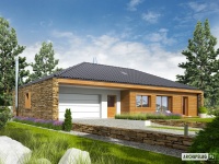 Projekt domu parterowego, tradycyjnego Projekt domu parterowego, tradycyjnego