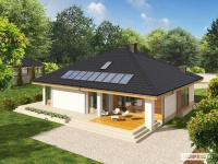 Projekt domu parterowego, tradycyjnego Projekt domu parterowego, tradycyjnego