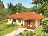 Projekt domu parterowego, tradycyjnego Projekt domu parterowego, tradycyjnego