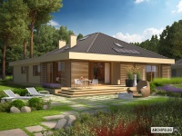 Projekt domu parterowego, tradycyjnego Projekt domu parterowego, tradycyjnego