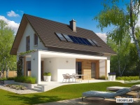 Projekt domu z poddaszem, dwuspadowy Projekt domu z poddaszem, dwuspadowy