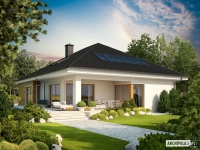 Projekt domu parterowego, tradycyjnego Projekt domu parterowego, tradycyjnego
