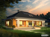 Projekt domu parterowego, tradycyjnego Projekt domu parterowego, tradycyjnego