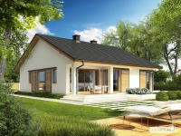 Projekt domu parterowego, tradycyjnego Projekt domu parterowego, tradycyjnego