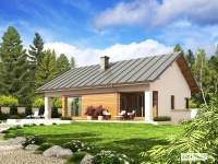 Projekt domu parterowego, tradycyjnego Projekt domu parterowego, tradycyjnego