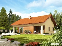 Projekt domu parterowego, tradycyjnego Projekt domu parterowego, tradycyjnego