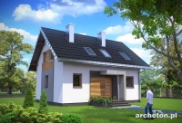 Projekt domu murowanego, wolnostojącego, niepodpiwniczonego