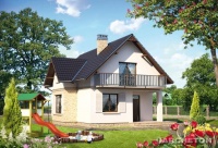 Projekt domu murowanego, wolnostojącego, niepodpiwniczonego