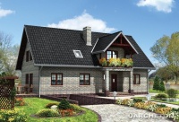 Projekt domu murowanego, wolnostojącego