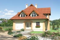 Projekt domu murowanego, wolnostojącego, niepodpiwniczonego