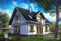 Projekt domu murowanego, wolnostojącego, niepodpiwniczonego