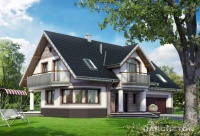 Projekt domu murowanego, wolnostojącego, niepodpiwniczonego