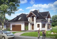 Projekt domu murowanego, wolnostojącego, niepodpiwniczonego